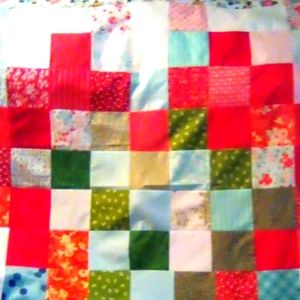 Handmade quilted lap quilt